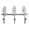 Appendiabiti da parete Home ESPRIT Bianco Metallo Legno di paulownia Velieri 39 x 10 x 26,5 cm