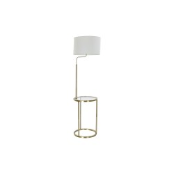 Lampada da Terra DKD Home Decor 43,5 x 40 x 154 cm Dorato Metallo Bianco 220 V 50 W