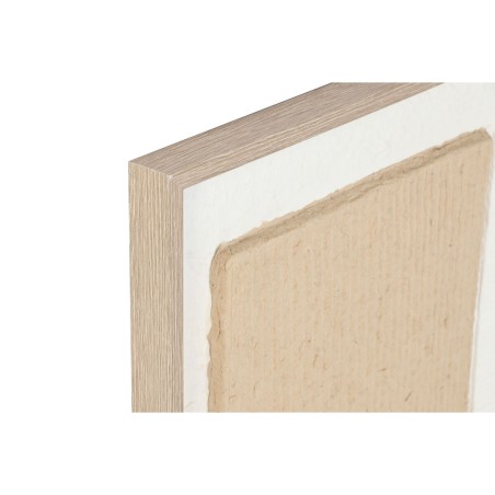 Quadro Home ESPRIT Bianco Naturale Astratto Scandinavo 60 x 3 x 80 cm (2 Unità)