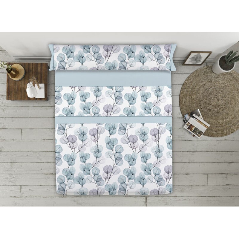 Set di Lenzuola Tejidos Reina Azzurro Matrimoniale Set di Lenzuola Tejidos Reina Azzurro Matrimoniale