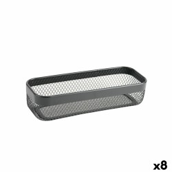 Cestino Multiuso Confortime Nero Metallo 30,5 x 11,5 x 7 cm (8 Unità)