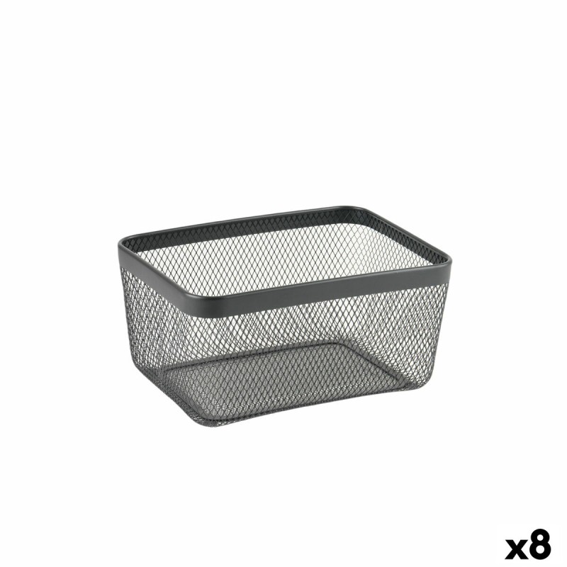 Cestino Multiuso Confortime Nero Metallo 30,5 x 23 x 15,2 cm (8 Unità) Cestino Multiuso Confortime Nero Metallo 30,5 x 23 x 15,2 cm (8 Unità)