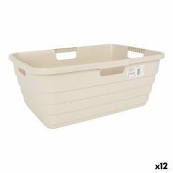 Cesto per i Panni Tontarelli Maya Beige Plastica 54,5 x 37,5 x 22 cm (12 Unità)