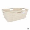 Cesto per i Panni Tontarelli Maya Beige Plastica 54,5 x 37,5 x 22 cm (12 Unità)