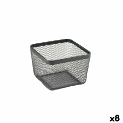 Cestino Multiuso Confortime Nero Metallo 24,5 x 24,5 x 17 cm (8 Unità)