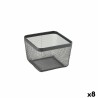 Cestino Multiuso Confortime Nero Metallo 24,5 x 24,5 x 17 cm (8 Unità)