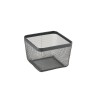 Cestino Multiuso Confortime Nero Metallo 24,5 x 24,5 x 17 cm (8 Unità)