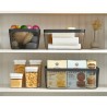 Cestino Multiuso Confortime Nero Metallo 24,5 x 24,5 x 17 cm (8 Unità)