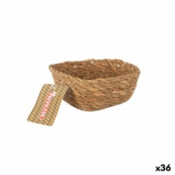 Cestino Multiuso Privilege   Marrone vimini Quadrato 12 x 12 x 5 cm (36 Unità)