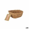 Cestino Multiuso Privilege   Marrone vimini Quadrato 12 x 12 x 5 cm (36 Unità)