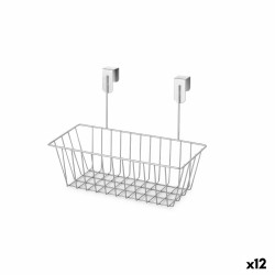 Cestino Multiuso Confortime Grigio Metallo 28 x 15 x 21 cm (12 Unità)