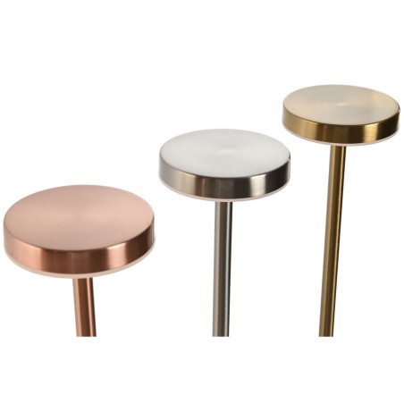 Lampada da tavolo Home ESPRIT Rame Dorato Argentato 8 x 8 x 34 cm (3 Unità)
