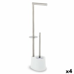 Porta Carta Igienica con Supporto per Scopino Confortime Acciaio 66 x 22 cm (4 Unità)