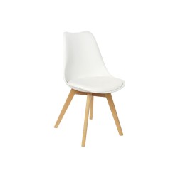 Sedia DKD Home Decor 48 x 55 x 83 cm Bianco polipropilene Faggio