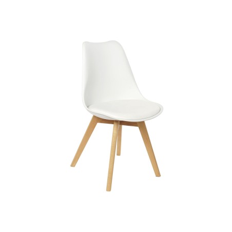 Sedia DKD Home Decor 48 x 55 x 83 cm Bianco polipropilene Faggio