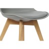 Sedia DKD Home Decor 48 x 55 x 83 cm Schiuma Grigio Marrone polipropilene Faggio