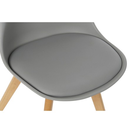 Sedia DKD Home Decor 48 x 55 x 83 cm Schiuma Grigio Marrone polipropilene Faggio