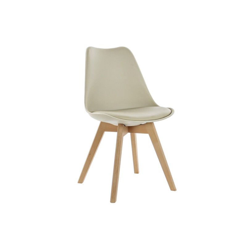 Sedia DKD Home Decor 48 x 54 x 82 cm Beige polipropilene Faggio