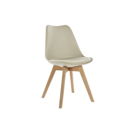 Sedia DKD Home Decor 48 x 54 x 82 cm Beige polipropilene Faggio