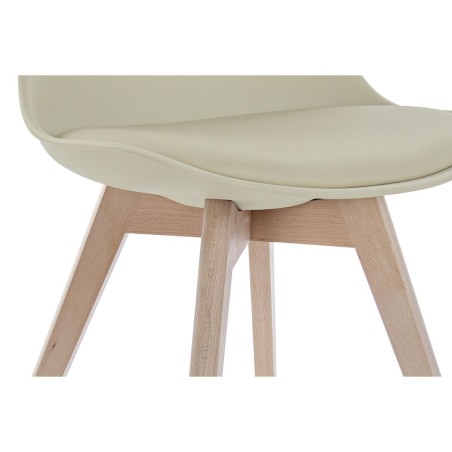 Sedia DKD Home Decor 48 x 54 x 82 cm Beige polipropilene Faggio