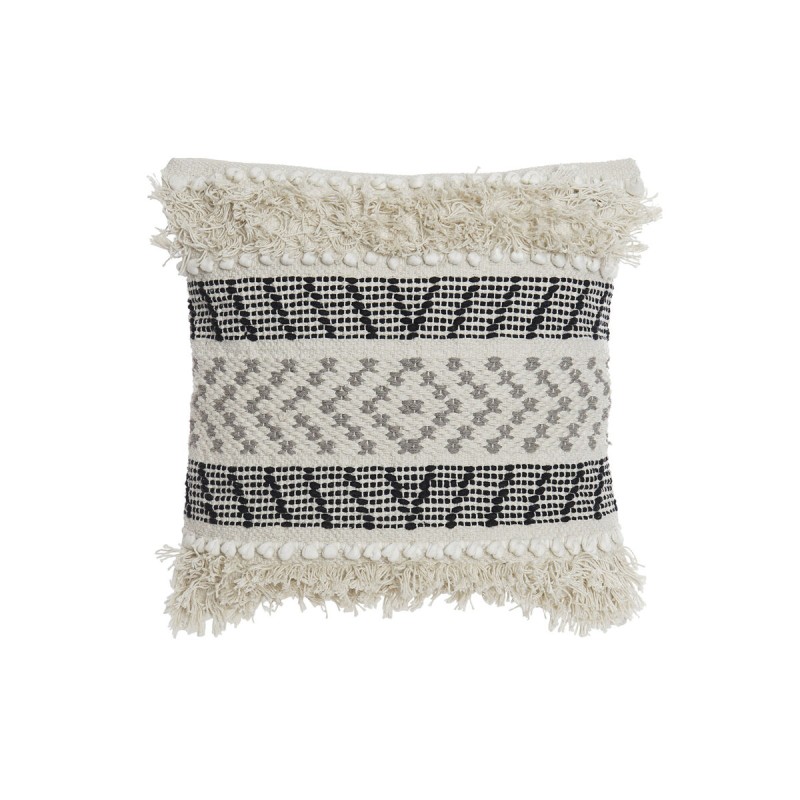 Cuscino DKD Home Decor Nero Beige 45 x 10 x 45 cm Boho Cuscino DKD Home Decor Nero Beige 45 x 10 x 45 cm Boho