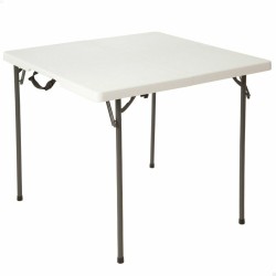 Tavolo Pieghevole Lifetime Bianco Quadrato Acciaio Plastica 86 x 86 x 74 cm