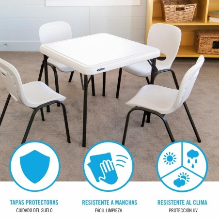 Tavolo per Bambini Lifetime Pieghevole Bianco Acciaio Plastica 61 x 61 x 53,5 cm