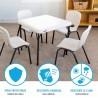 Tavolo per Bambini Lifetime Pieghevole Bianco Acciaio Plastica 61 x 61 x 53,5 cm