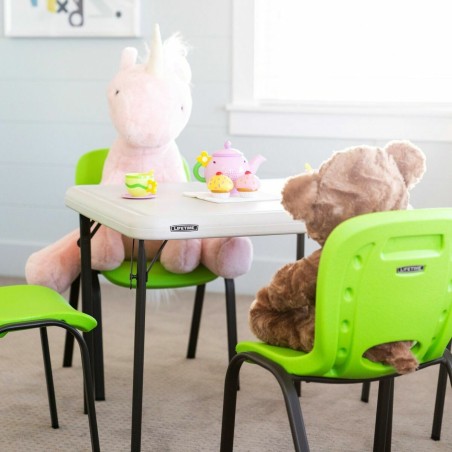 Tavolo per Bambini Lifetime Pieghevole Bianco Acciaio Plastica 61 x 61 x 53,5 cm
