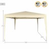 Gazebo Colorbaby Acciaio 300 x 300 x 240 cm