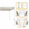 Gazebo Colorbaby Pieghevole Altezza regolabile Acciaio 300 x 300 x 220 cm