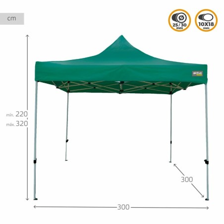 Gazebo Colorbaby Pieghevole Altezza regolabile Acciaio 300 x 300 x 220 cm