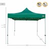 Gazebo Colorbaby Pieghevole Altezza regolabile Acciaio 300 x 300 x 220 cm