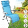 Lettino Aktive Azzurro textilene 160 x 52 x 76 cm