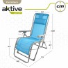Lettino Aktive Azzurro textilene 160 x 52 x 76 cm
