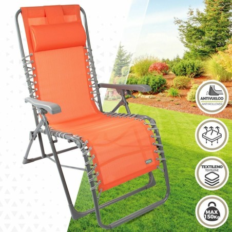 Lettino Aktive Arancio textilene 160 x 52 x 76 cm