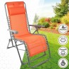 Lettino Aktive Arancio textilene 160 x 52 x 76 cm