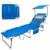 Lettino da spiaggia Colorbaby Blu Marino 188 x 58 x 30 cm