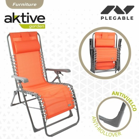 Lettino Aktive Arancio textilene 160 x 52 x 76 cm