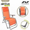Lettino Aktive Arancio textilene 160 x 52 x 76 cm