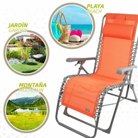 Lettino Aktive Arancio textilene 160 x 52 x 76 cm