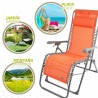 Lettino Aktive Arancio textilene 160 x 52 x 76 cm
