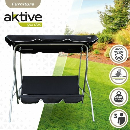 Altalena basculante Aktive 3 posti Nero 180 x 107 x 160 cm