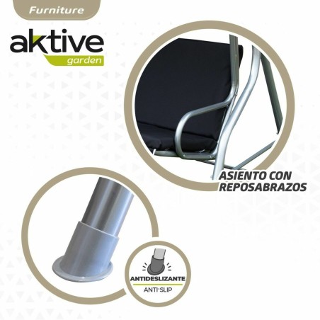Altalena basculante Aktive 3 posti Nero 180 x 107 x 160 cm