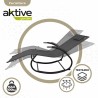 Lettino Aktive Nero Acciaio textilene 172 x 53 x 75 cm