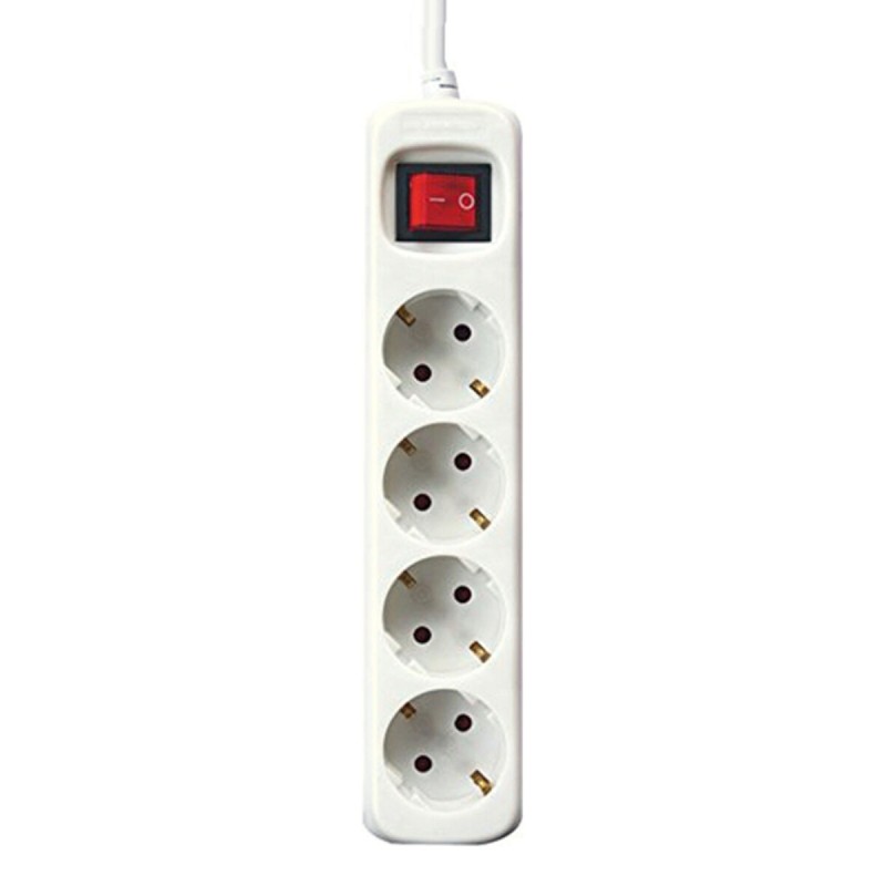 Multipresa con 4 Prese con Interruttore Silver Electronics Bianco Multipresa con 4 Prese con Interruttore Silver Electronics Bianco