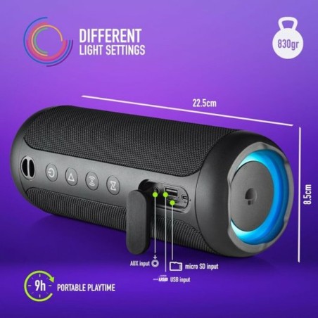 Altoparlante Bluetooth Portatile NGS ROLLERFURIA3BLACK Nero 60 W