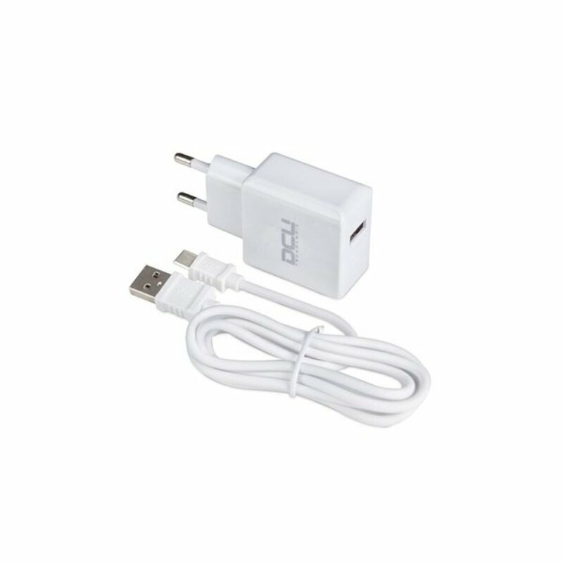Caricabatterie da Parete + Cavo USB A con USB C DCU 66826 Bianco (1 m) Caricabatterie da Parete + Cavo USB A con USB C DCU 66826 Bianco (1 m)