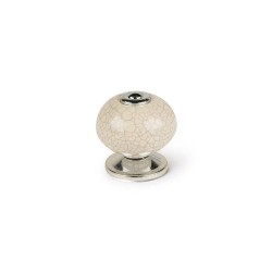 Pomo Rei Bianco Metallo Ø 40 x 36 mm 4 Pezzi