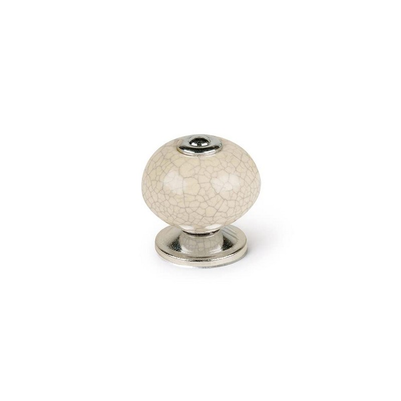 Pomo Rei Bianco Metallo Ø 40 x 36 mm 4 Pezzi Pomo Rei Bianco Metallo Ø 40 x 36 mm 4 Pezzi